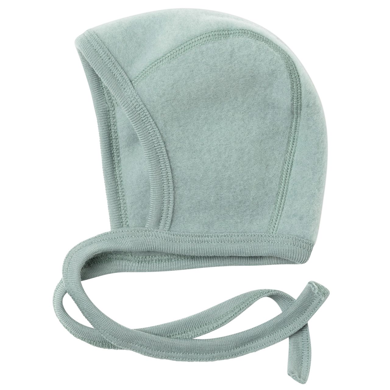 Wollfleece Babymütze bergblau 50/56