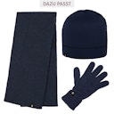Vorschaubild Kinder Schal Wolle Seide dunkles jeans-blau
