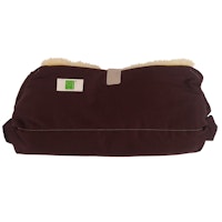 Lammfell Handwärmer für den Kinderwagen braun