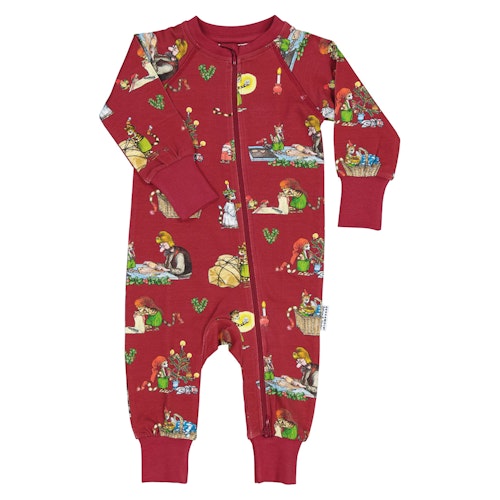 Bambus Schlafanzug Reißverschluss Pettersson & Findus