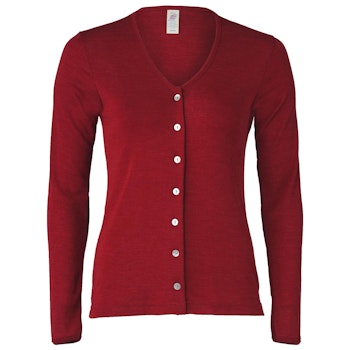 Damen Wolle Seide Cardigan Schwarz