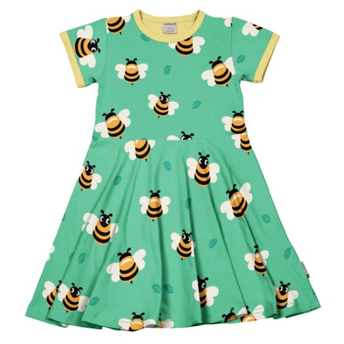 Flatterkleid kurzarm mit Alloverprint 