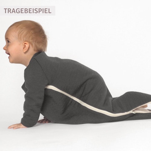 Gefütterter Schlafsack mit Arm Wolle-Baumwolle