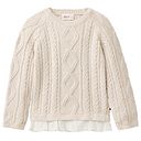 Vorschaubild Edler Strickpullover Blusenborte beige