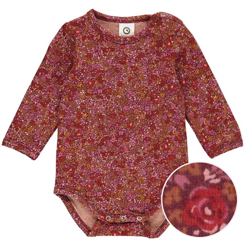 Edler Langarmbody Puffärmel floral