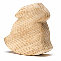 Holzfigur Schaukelhase unbehandelt Kleinkinder 7 cm hoch