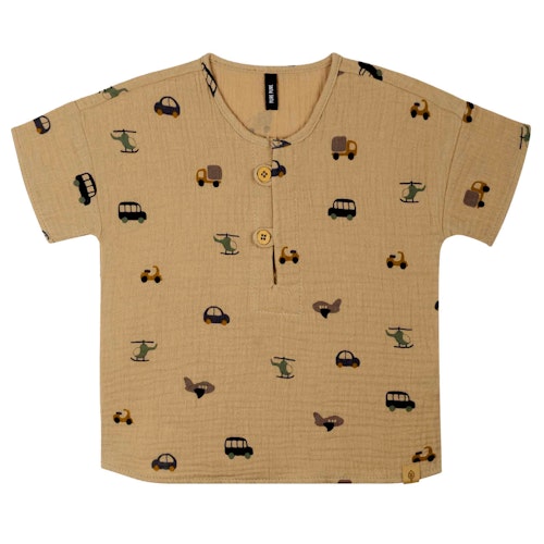 Musselin Shirt kurzarm Fahrzeuge