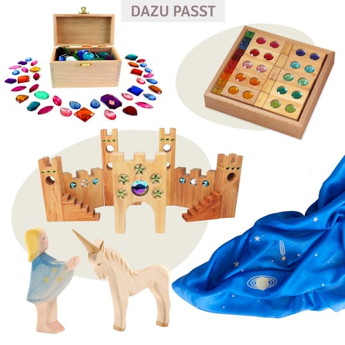 Sternen Spieltuch Seide mittel 89 x 89 cm