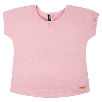 Shirt kurzarm Musselin blau