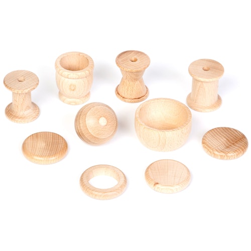 Treasure basket 10 Holzteile - ab 10 Monaten
