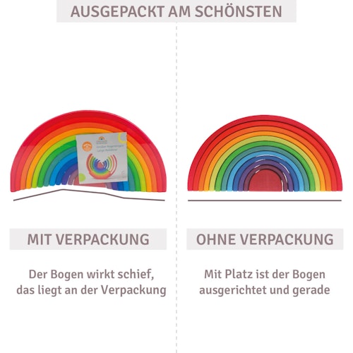 Regenbogen gross Grimms 12 teilig 35,5 cm - BUNT