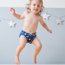 Vorschaubild Snap2fit Überhose blau das 2in1 System Flugzeuge