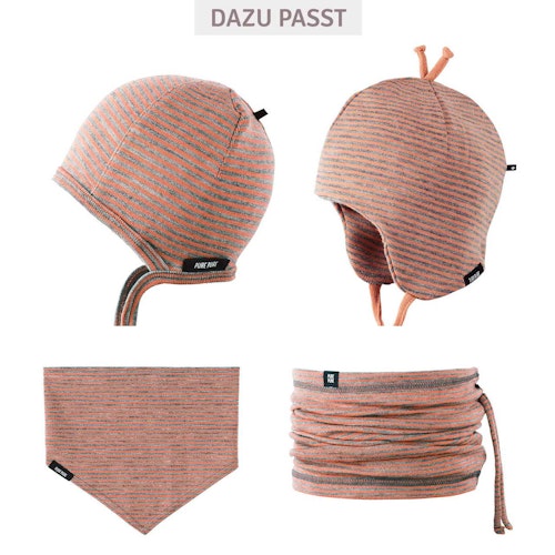 Wolle Seide 3in1 Schlauchschal Beanie