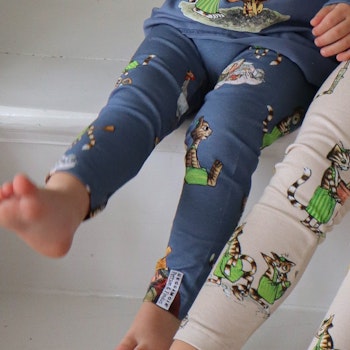 Blaue Leggings Pettersson und Findus