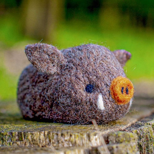 Selber filzen mit Anleitung DIY Filz Set Wildschwein Level 3 ab 4 Jahre