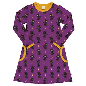 Langarmkleid Streifen lila