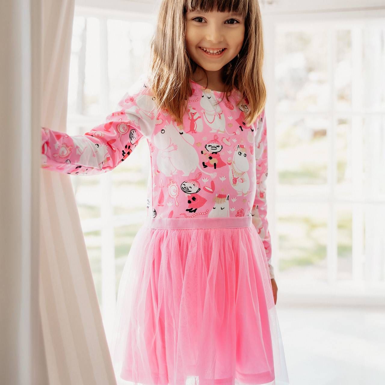 Kleid Moomin langarm Motiv