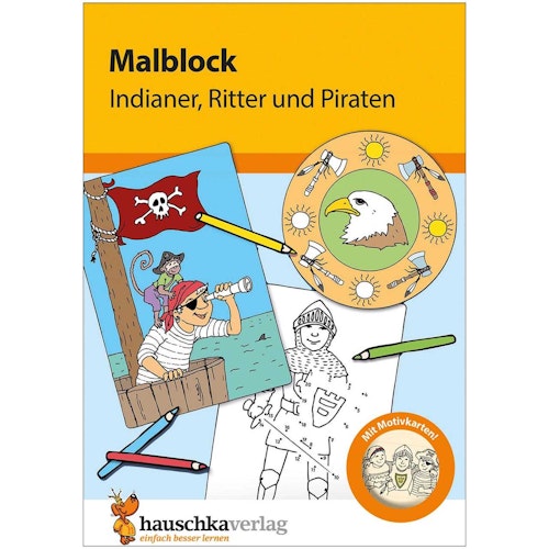 Malblock für Kinder ab 5 Jahre Piraten & Ritter