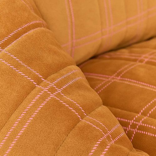 Sessel Sitzsack für Kinder gelb-rosa - 72 x 75 x 42 cm