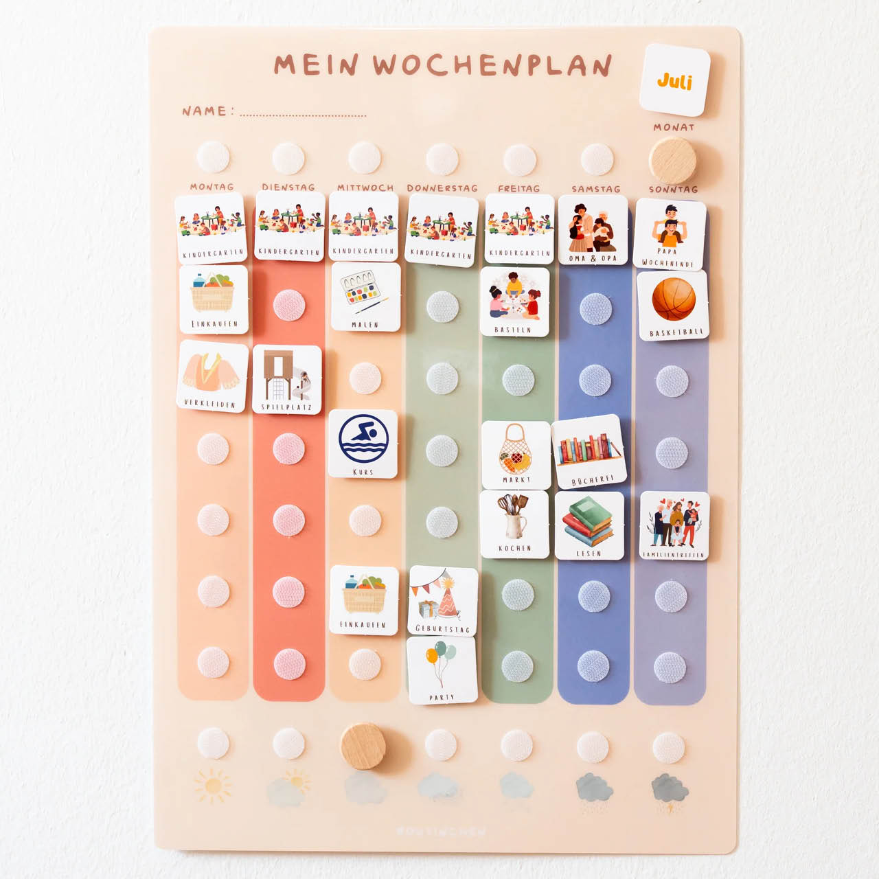 Großer Wochenplaner A3 Bunt inkl. 420 Symbole