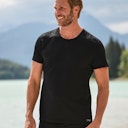 Vorschaubild Herren Wolle Seide T-Shirt Regular Fit