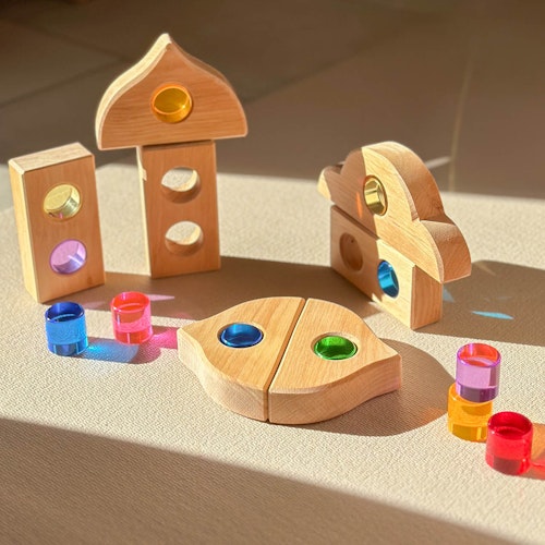 20 Guckloch Klötze zum Bauen und Staunen