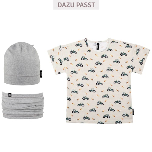 Blaue Kinder Beanie Frühling Tiere → Kinder Beanie Frühling Tiere