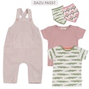 Vorschaubild Leichter Baby Strampler Latzhose Krepp-Gewebe