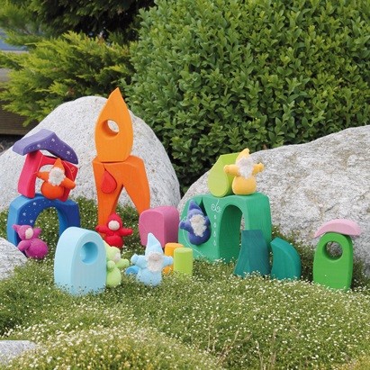 Handbemaltes Märchendorf 17 Teile