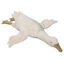 Vorschaubild XL Kuscheltier & Wärmekissen Gans Dinkelspelz weiß 90 cm