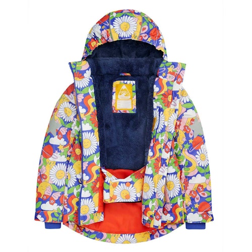 Schneejacke Retro-Motive gefüttert