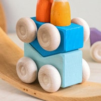 Stapelauto blau 2 Teile