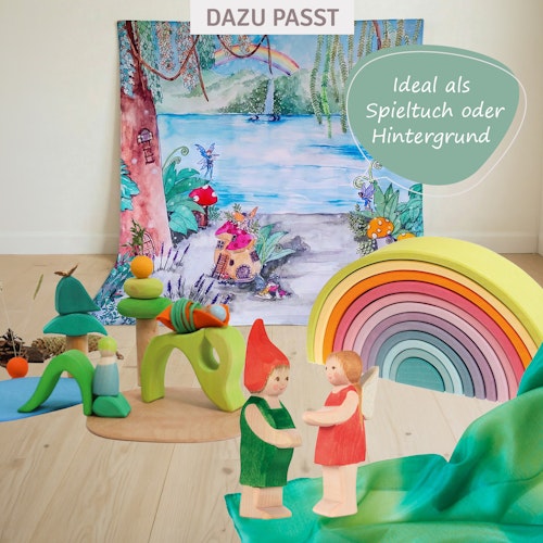 Spieltuch Bio-Baumwolle Feengarten 100 x 100 cm