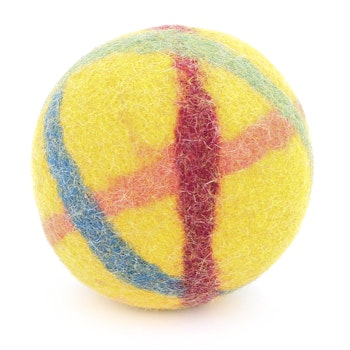 Baby Filzball mit Glöckchen - sonnengelb 9 cm