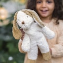 Vorschaubild Bio Stofftier Hund weiß beige 27 cm