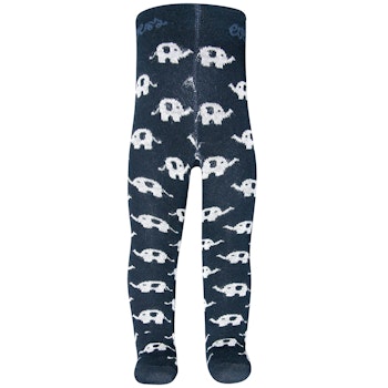 Hochwertige Strumpfhose Elefanten navy