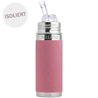 Isolierte Trinkhalm Flasche ab 12 M - open end altrosa