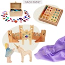 Vorschaubild Spieltuch Seide lila klein 53 x 53 cm