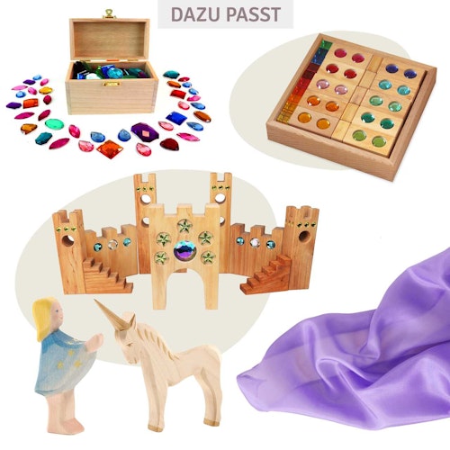 Spieltuch Seide lila klein 53 x 53 cm