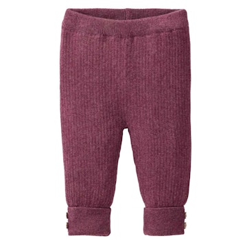 Warme Strickhose brombeer meliert