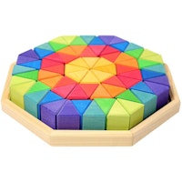 Großes Bauspiel Mandala ab 3 Jahren, Achteck 72 Teile