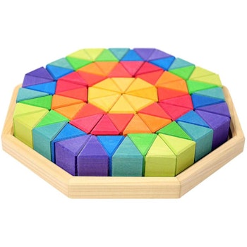 Großes Bauspiel Mandala ab 3 Jahren, Achteck 72 Teile