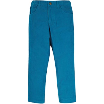 Schlichte Cordhose blau zum Krempeln
