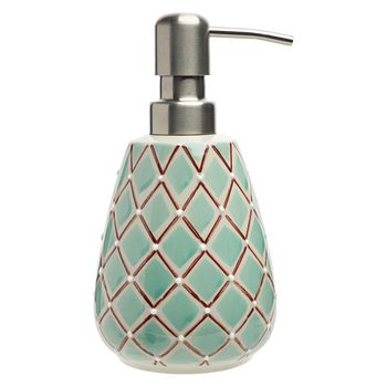 Seifenspender aus Keramik mit Edelstahlpumpe RETRO FLAIR 300 ml