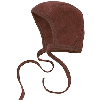 Warme Fleece Babymütze walnuss-braun