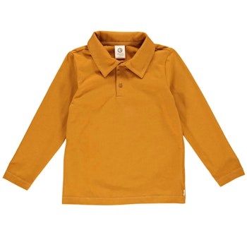Schickes Langarmshirt Polokragen braun