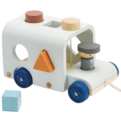 Sortier- & Steckspiel Bus aus Holz ab 12 Monaten