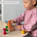 Vorschaubild 6 Kleine Holzspulen Fädelspiel