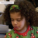 Vorschaubild Elastisches Haarband Weihnachtself rot