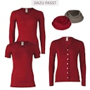 Vorschaubild Damen Wolle Seide Langarmshirt